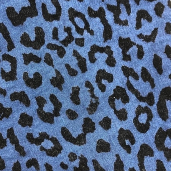 Free People Blue Leopard Print Skinny Jeans Size 29 Women's Denim Animal Print - Picture 12 of 12